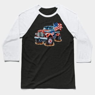 4th Of July Ford Truck Baseball T-Shirt